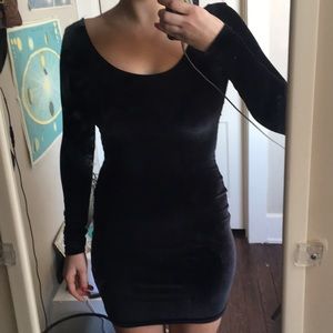 American Apparel Velvet Long-Sleeved Mini Dress
